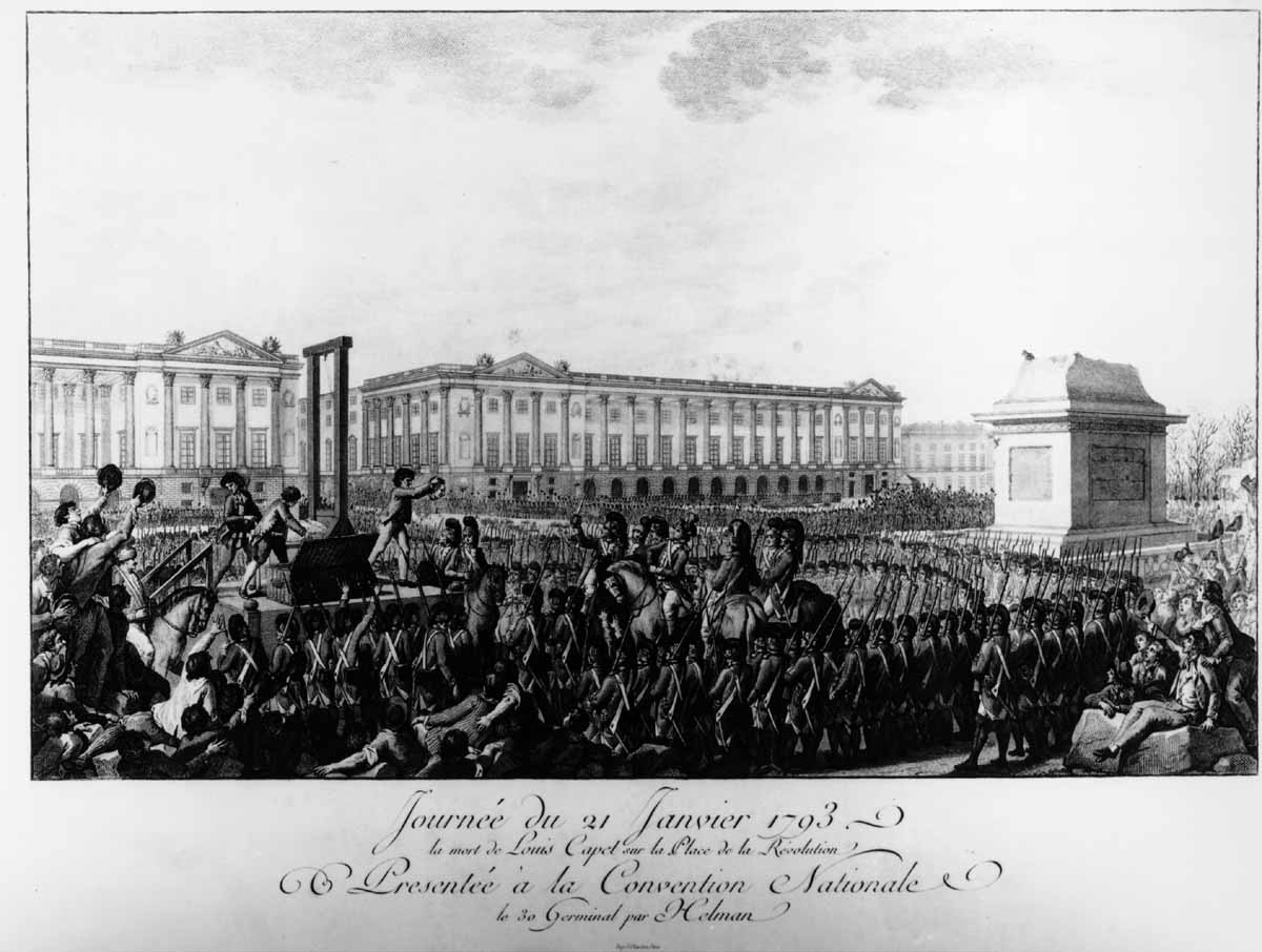 Execution of Louis XVI. Engraving (unknown: mid-19th century). Author's collection.