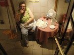 Madame Pipi – A toilet lady. Photo by Yves Lorson (2006). PD-Creative Commons Attribution 2.0. Wikimedia Commons.