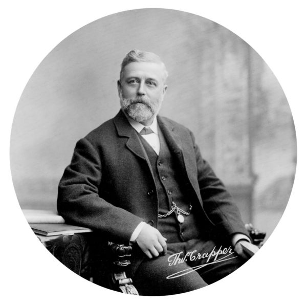 Portrait of Thomas Crapper. Photo by anonymous (c. 19th-century). PD-70+. Wikimedia Commons. 