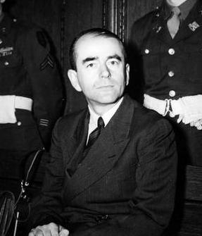Albert Speer at the Nuremberg trial. Photo by Charles Alexander/US Army (c. 1946). PD-US Government. Wikimedia Commons. 