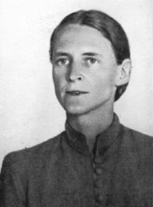 Mildred Harnack, the only American woman executed by the Germans. She and her husband, Arvid Harnack, were members of a resistance organization that was part of the "Red Orchestra." Photo by anonymous (date unknown). PD-Author Release. Wikimedia Commons.