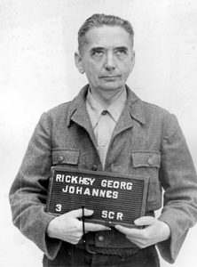 Georg Rickhey, SS-Obersturmführer, Director of Mittelwerks. Soon to be placed on trial at Dachau for crimes against humanity. Photo by anonymous (June 1947). PD-U.S. Government. Wikimedia Commons. 