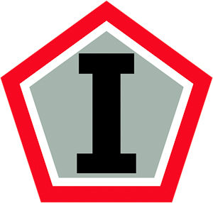 Symbol of 1st U.S. Army First Group. Illustration by anonymous. Upload by Vindicator (2007). PD-Unrestricted. Wikimedia Commons. 