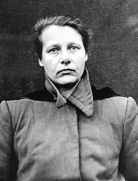 Herta Oberheuser as a defendant in the Doctors’ Trial at Nuremberg. Photo by anonymous (c. 1946-47). PD-U.S. Government. Wikimedia Commons. 