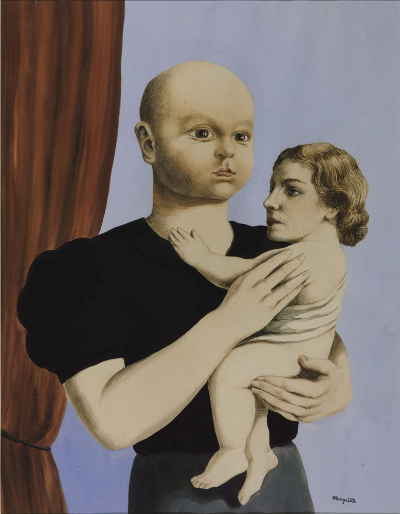 L’Esprit de Géométrie. Gouche on paper by René Magritte (1937). Tate Collection.