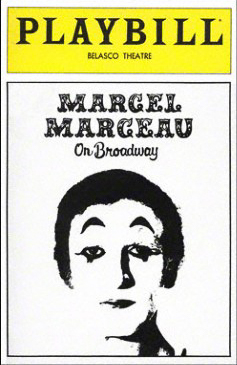 Marcel Marceau on Broadway Playbill for March performance at the Belasco Theatre. Photo by anonymous (1983).