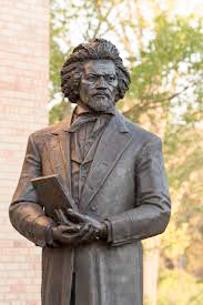 Statue of Frederick Douglass at Hillsdale College. Photo by anonymous (date unknown).