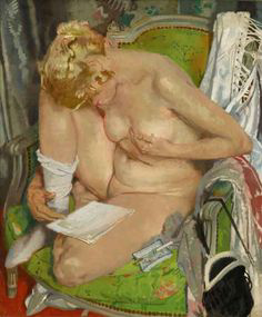 “Nude Girl Reading.” Painting by Sir William Orpen (c. 1921). Sothebys.