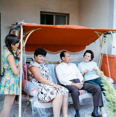 Dr. Mohamed Helmy (second from right) and his wife, Emmy (far right). Photo by anonymous (c. 1969).