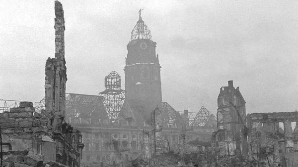 Ruins of Dresden’s Frauenkirchen. Photo by anonymous (c. 1945-46). Getty Images.
