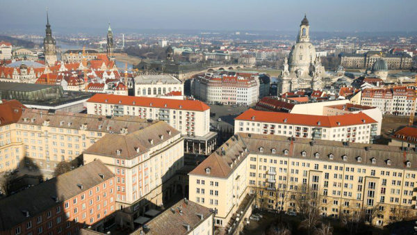 Dresden today looking to the north. Photo by anonymous (date unknown). Getty Images.