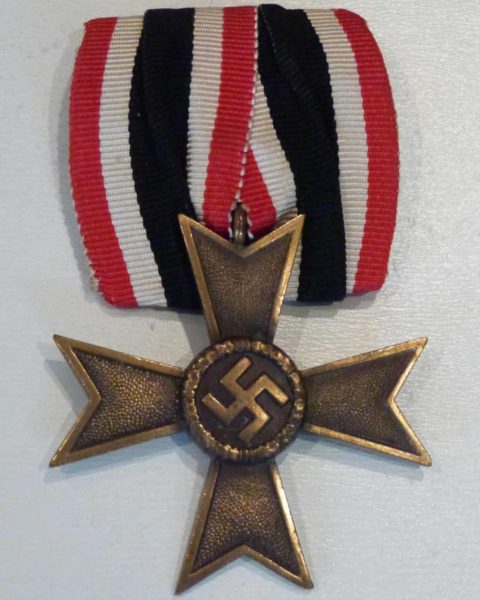 The Iron Cross awarded to Hans Kohout. The medal was produced by the Royal Mint, owned by Lord Rothschild. Photo by anonymous (date unknown). Royal Mint.
