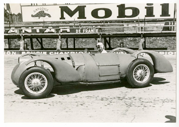 The Delahaye 145 that René Dreyfus drove in the 1938 Pau Grand Prix. Photo by anonymous (date unknown). Adatto Archives.
