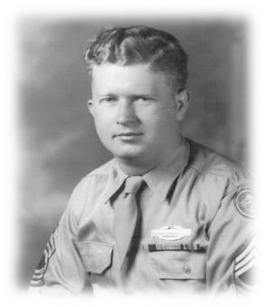 Portrait image of Roddie Edmonds, presented to Yad Vashem. Photo by anonymous (date unknown). ©️ Chris Edmonds. PD-Fair Use. Wikimedia Commons.