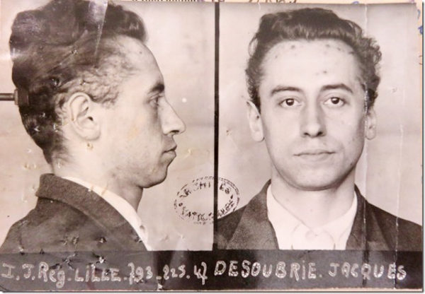 Mug shot of Jacques Désoubrie. Photo by anonymous (date unknown).
