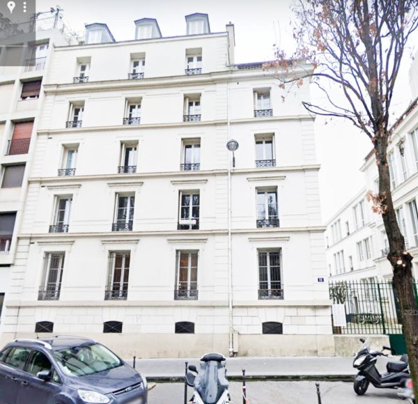 Residence of Gabrièle Buffet-Picabia where she hid downed Allied airmen and escaping prisoners of war; 11, rue Chateaubriand. Photo by Google Maps (date unknown).