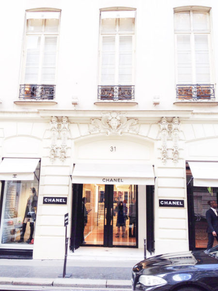 Exterior of Chanel retail Store at 31, rue Cambon