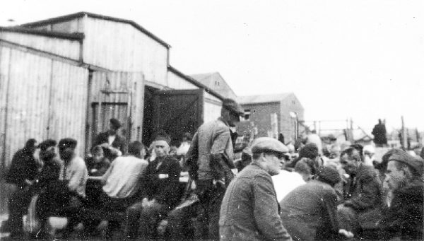 Inside Buchenwald’s “Little Camp.” Photo by anonymous (date unknown). 