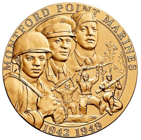 Congressional Gold Medal awarded to Montford Point Marines. Photo by anonymous (date unknown). 