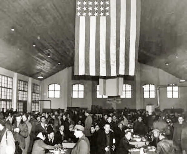 The dining hall at the displaced persons camp at Landsberg am Lech. Photo by anonymous (date unknown). Daily Mirror: Holocaust Children – 2 July 2015.
