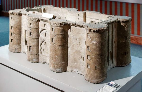 A stone model of the Bastille carved out of one the Bastille’s stone blocks. Photo by Coyau (April 2014). Musée Carnavalet. PD-CCA-Share Alike 3.0 Unported. Wikimedia Commons.