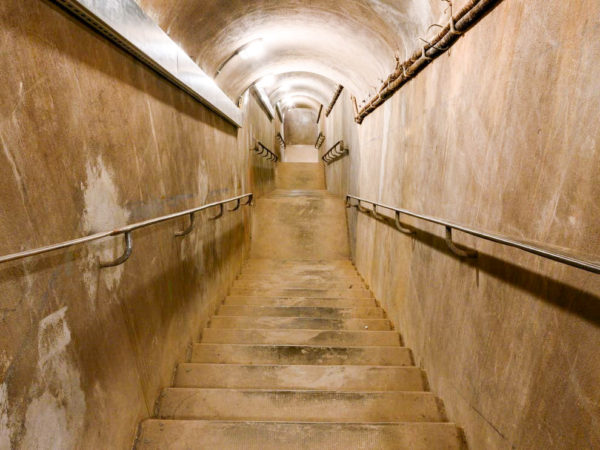 A view of the one hundred steps leading down to the underground bunkers used by Col. Henri Rol-Tanguy to direct liberation efforts in August 1944. Photo by anonymous (date unknown). ©️ ADCuthbertson. Independent (25 August 2019). www.independent.co.uk.
