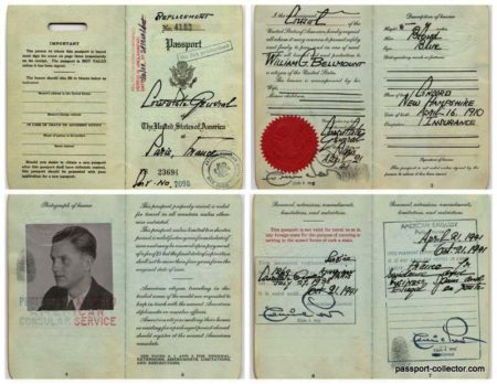 Walter Schellenberg’s fake US passport. Photo by anonymous (c. 1941). National Archives (USA), Department of Justice. Federal Bureau of Investigation. HMS Asset ID: HD1-100709527.