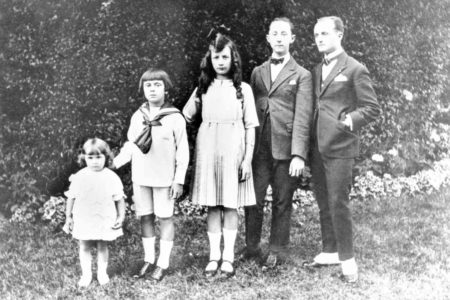 The Dior children. From left to right: Catherine, Bernard, Jacqueline, Christian, and Raymond. Photo by anonymous (date unknown). 