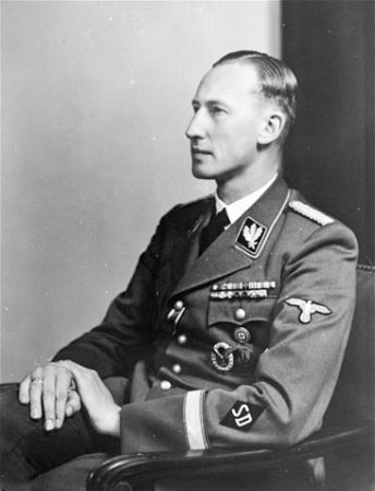 Reinhard Heydrich, head of the Reich Security Main Office (RSHA) and Nazi governor of Bohemia and Moravia. Photo by anonymous (c. early 1942). National Archives and Records Administration, College Park, MD.