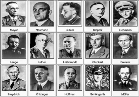 Participants of the Wannsee Conference. Photos by anonymous (dates unknown).