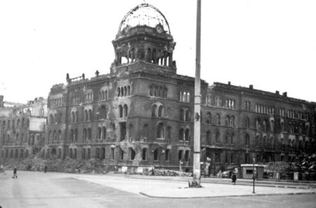 Former Berlin police headquarters on the Alexanderplatz after the war. Photo by anonymous (date unknown). 