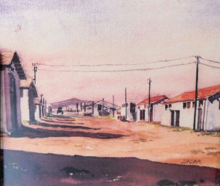 Rivesaltes Camp. Painting by Lager (date unknown). 