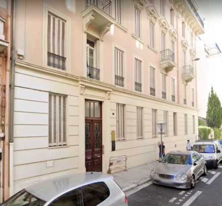 Odette Rosenstock’s former residence at 6, rue Gounod, Nice, France. It was here that she was arrested by the Milice. Photo by anonymous (date unknown). Google Maps. 