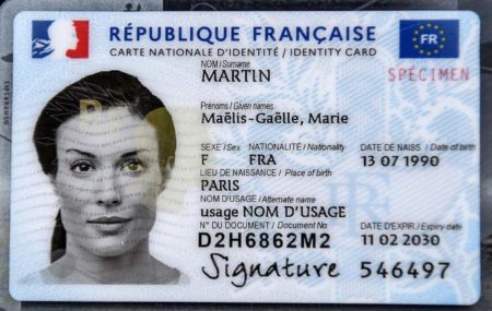 République Française identy card. Photo by anonymous (date unknown). 