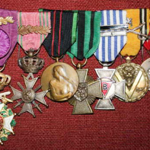 Some of Captain Potier’s medals. Photo by Peter Verstraeten (date unknown). Courtesy of Peter Verstraeten.