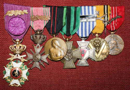 Some of Captain Potier’s medals. Photo by Peter Verstraeten (date unknown). Courtesy of Peter Verstraeten.