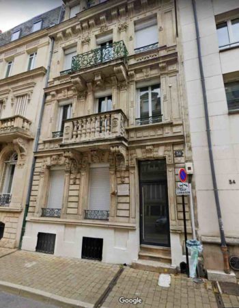 Exterior of 36, rue Jeanne d’Arc, Reims. Former Hôtel Jeanne d’Arc where Potier was arrested. Photo by Google Maps. 