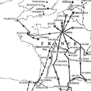 Routes of primary escape lines during World War II. Photo by anonymous (date unknown).