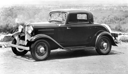 Aunt Glendora’s 1932 Model A Ford Coupe? Photo by anonymous (date unknown). 