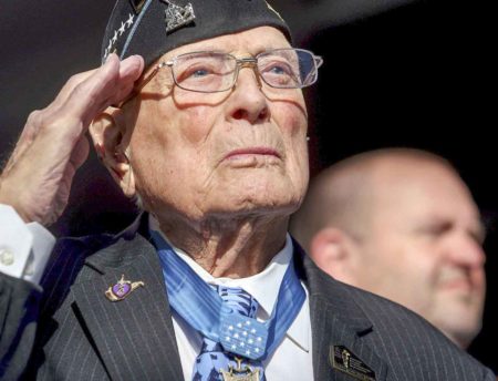 Hershel Williams at the March groundbreaking ceremony for the National Medal of Honor Museum in Arlington, Texas. Photo by Amanda McCoy/Star-Telegram/Associated Press (date unknown).