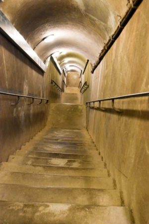 It’s a long way down to the bunker (100 steps). Photo by Sandy Ross (9 June 2022).