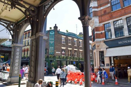 On the outer edge of the Borough Market. Photo by Sandy Ross (14 June 2022).