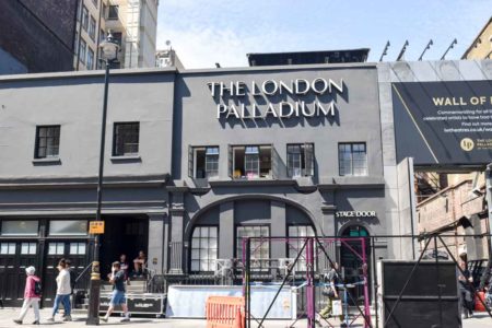 Backside of the London Palladium where the performers, stage personnel, and others entered through the “Stage Door.” Performers have included Judy Garland, The Beatles, The Rolling Stones, Petula Clark, Josephine Baker, Frank Sinatra, and Bob Hope. Photo by Sandy Ross (15 June 2022).