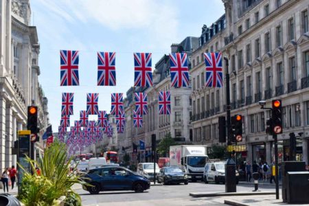 Regent Street with the remnants of the Queen’s Jubilee. Photo by Sandy Ross (15 June 2022).