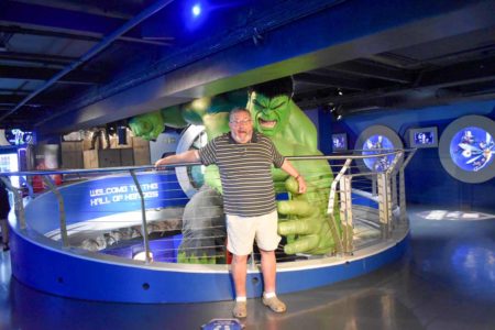 I’m about to be grabbed by the Hulk. All right, I know, but the grandkids loved it. Photo by Sandy Ross (15 June 2022). 