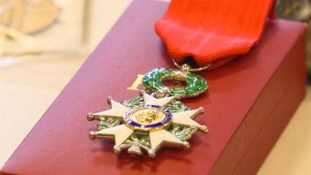The French Legion of Honor awarded to Guy Stern. Photo by anonymous (date unknown). CBS News. www.cbsnews.com