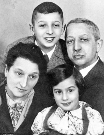 Family photo of Guy Stern’s parents, brother, and sister. Photo was taken one year after Guy had left Germany for the United States. His entire family perished at the KZ Treblinka extermination camp. Photo by anonymous (c. 1938). ©️Family Photograph. Daily Mail (www.dailymail.co.uk). 