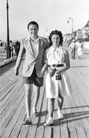 Victor Brombert and his first love, Danny Wolf on the boardwalk in Normandy, France. Photo by anonymous (c. 1939). ©️Family Photograph. Daily Mail (www.dailymail.co.uk).