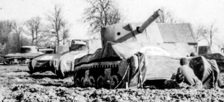 Some of the dummy tanks used in Operation Viersen. Photo by anonymous (c. March 1945).