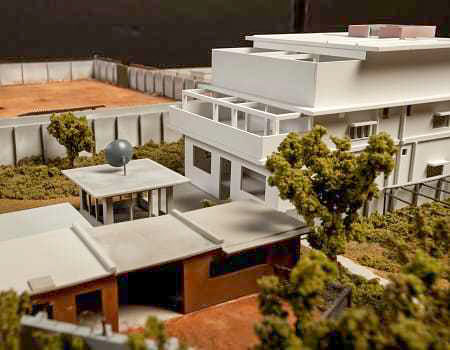 Model of the Abbottabad compound where Osama bin Laden lived. It was used by the special operations forces to plan their attack that ultimately led to bin Laden’s death. The model was shown to President Obama as part of the decision-making process to authorize the mission. Photo by anonymous (date unknown). CIA Museum. 